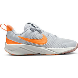 Nike Star Runner 4 Παιδικά Αθλητικά Παπούτσια για Τρέξιμο Γκρι Πορτοκαλί DX7614-008