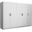 Megapap Πεντάφυλλη Ντουλάπα Ρούχων Victoria Λευκή 250x60x181cm GP100-0091,1