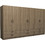 Megapap Εξάφυλλη Ντουλάπα Ρούχων Victoria Καρυδί 300x60x181cm GP100-0097,3
