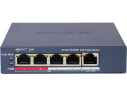 Hikvision DS-3E1105P-EI V2 Managed L2 Switch με 4 Θύρες Ethernet 100Mbps