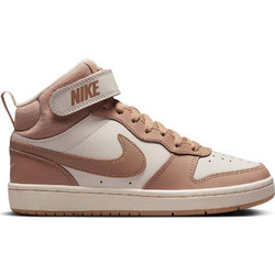 Nike Court Borough Παιδικά Sneakers Μποτάκια Μπεζ Καφέ CD7782-125