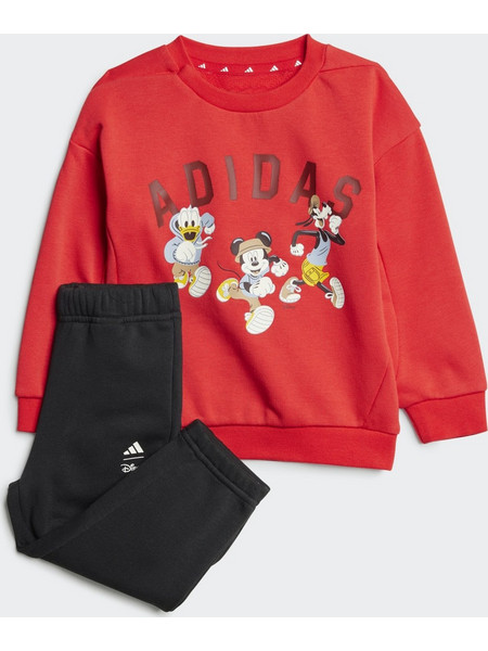 Adidas Παιδικό Σετ Φόρμας Κόκκινο Μαύρο JN6098