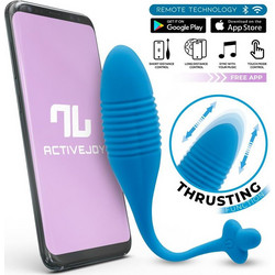 IntoYou Magnetic Thrusting Egg Δονητής Egg για Ζευγάρια με App Control Μπλε