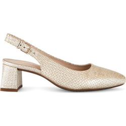 Gabor Ανατομικές Γόβες Slingback Δερμάτινες με Χοντρό Χαμηλό Τακούνι Ροζ Χρυσές 62260N-63
