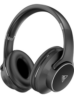 Doqaus Design 1 Ενσύρματα & Ασύρματα Bluetooth Ακουστικά Over Ear Μαύρα