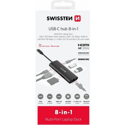 Swissten 44040203 USB-C Docking Station με HDMI 4K PD Ethernet