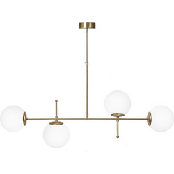 Heronia Lighting Κρεμαστό Φωτιστικό Οροφής Ράγα Πολύφωτο Λευκό 01-0423