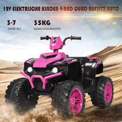Costway Quad Ηλεκτροκίνητη Παιδική Γουρούνα 6V Ροζ
