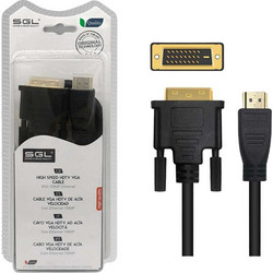 Καλώδιο HDMI Male to DVI-D Male 3m Black