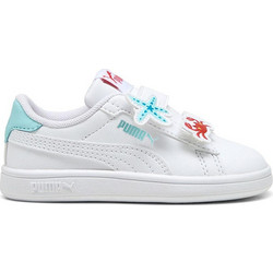 Puma Smash 3.0 Παιδικά Sneakers Λευκά Τιρκουάζ 397287-06