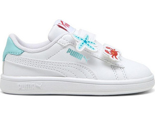 Puma Smash 3.0 Παιδικά Sneakers Λευκά Τιρκουάζ 397287-06