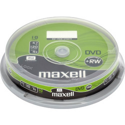 Maxell Εγγράψιμα DVD+RW 4x 4.7GB Cake Box 10τμχ