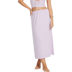 Billabong Keep It Simple Μακριά Φούστα Υφασμάτινη Ψηλόμεση Λιλά 24B141504-AMS