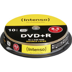 Intenso 4311142 Εγγράψιμα DVD+R 8x Dual Layer 8.5GB Cake Box 10τμχ