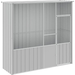 vidaXL Κλουβί Πτηνών Γκρι 215x75x200cm 172345