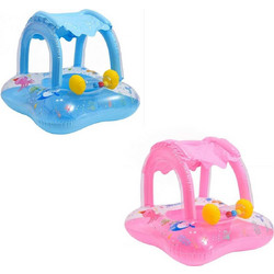 Βρεφικό Σωσίβιο Swimtrainer 65cm με Σκίαστρο Πολύχρωμο FX-145T