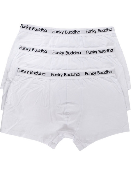 Funky Buddha Ανδρικά Μποξεράκια Σετ 3Pack Λευκά FBM011-081-10