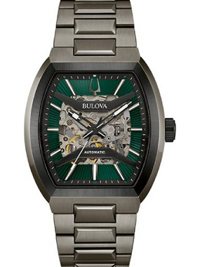 Bulova Maquina Ανδρικό Ρολόι Αυτόματο με Ασημί Μεταλλικό Μπρασελέ 98A321