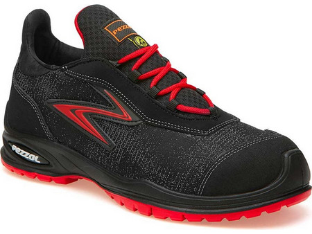 Pezzol Black Mambas Αθλητικά Παπούτσια Ασφαλείας S3 Αδιάβροχα Μαύρα Κόκκινα