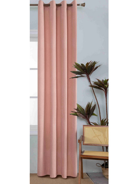 For Home Κουρτίνα Παραθύρου Βελουτέ με Τρουκς 140x260 LUGB-AD6040-10 Ροζ