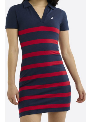Nautica Mini Καλοκαιρινό Καθημερινό Φόρεμα Navy Μπλε N2R03069-459