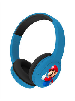 OTL Super Mario Core Ενσύρματα & Ασύρματα Bluetooth Παιδικά Ακουστικά On Ear Μαύρα Μπλε
