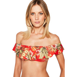 Banana Moon Bikini Top Strapless Floral Κόκκινο TOLVO-WAIMEA-JBP19