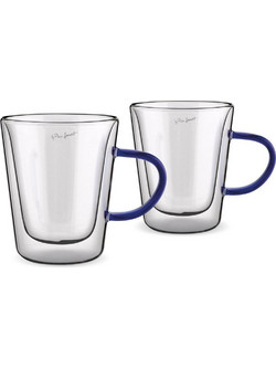 Lamart Σετ Ποτήρια Καφέ Γυάλινα Vaso Διαφανή Μπλε 300ml 2τμχ LT9119