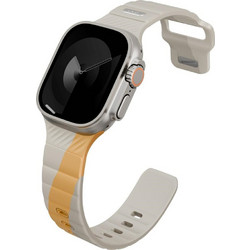 Uniq Stride De Rubber Λουράκι Σιλικόνης Beige / Yellow (Apple Watch 44 / 45 / 46 / 49mm)
