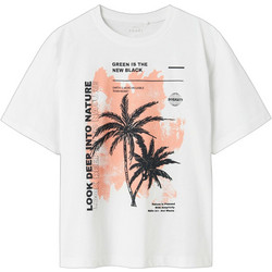Name It Παιδικό T-Shirt Κοντομάνικο Λευκό Σομόν 13224966