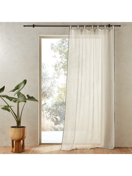 La Redoute Κουρτίνα Παραθύρου με Θηλιές 140x220 Tazina 350135702 Λευκή