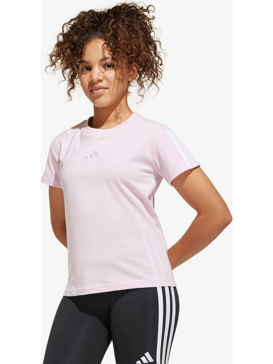 Adidas 3-Stripes Παιδικό T-Shirt Κοντομάνικο Λιλά JF3678