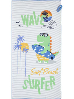 Nima Surf Παιδική Πετσέτα Θαλάσσης Microfiber Λευκή 70x140cm