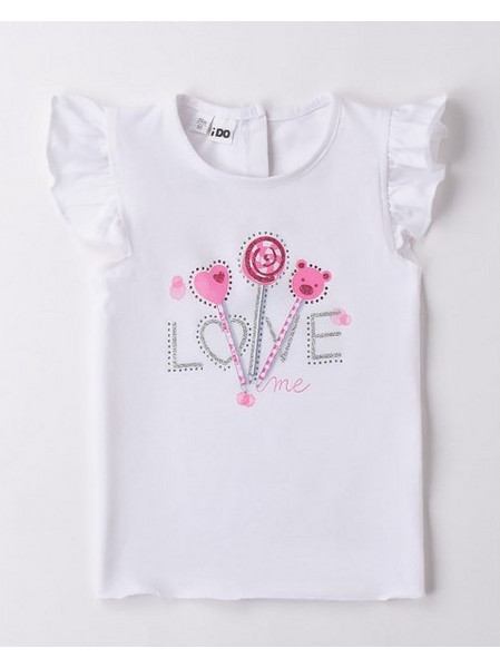 iDo Παιδικό T-Shirt Κοντομάνικο Λευκό 4B517-0113