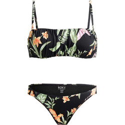 Roxy Bikini Set Μπουστάκι Floral Μαύρο ERJX203572