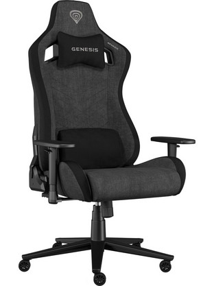Genesis Nitro 660 Καρέκλα Gaming Υφασμάτινη με Ρυθμιζόμενα Μπράτσα Γκρι NFG-2244