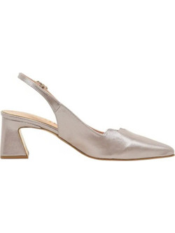 Ellen Γόβες Slingback Δερμάτινες με Χοντρό Χαμηλό Τακούνι Ροζ Χρυσές 51716
