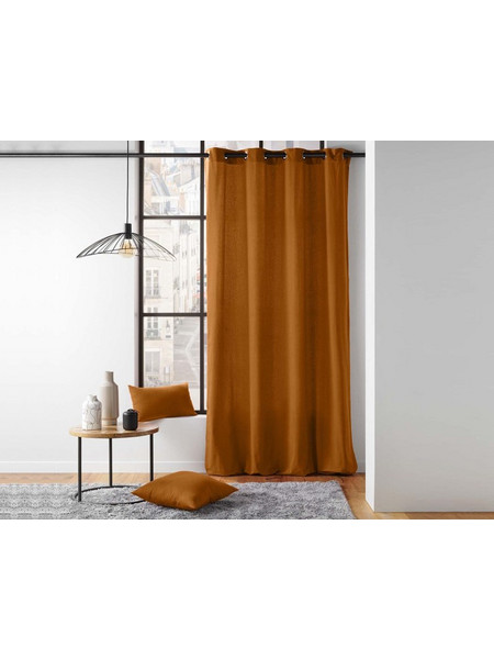 Douceur d'interieur Κουρτίνα Παραθύρου με Τρουκς 135x260 Twily 1612127 Camel Brown