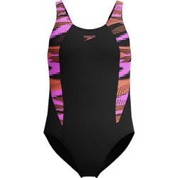 Speedo Αθλητικό Παιδικό Μαγιό Ολόσωμο για Κορίτσι Μαύρο Φούξια 8003729-18290
