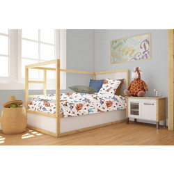 Dimcol Dinosaur 519 Βρεφικό Πάπλωμα Κούνιας 160x120cm Λευκό Μπλε