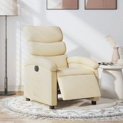 vidaXL Πολυθρόνα με Υποπόδιο Ανακλινόμενη Nude 3203963