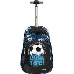 Graffiti Xscape Football Σχολική Τσάντα Τρόλεϊ Δημοτικού Μαύρη Μπλε 259257