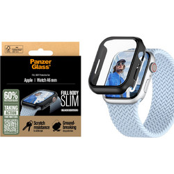 PanzerGlass Full Body Slim Πλαστική Θήκη με Προστασία Οθόνης για Apple Watch 10 46mm Μαύρη