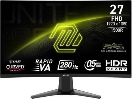 MSI MAG 276CXF VA HDR Curved Gaming Monitor 27" 1920x1080 FHD 280Hz 0.5ms