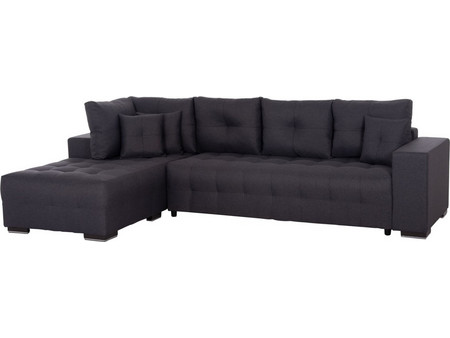 HomeMarkt Trendston Γωνιακός Καναπές Κρεβάτι Αριστερή Γωνία με Αποθηκευτικό Χώρο Γκρι 298x177x95cm HM3302.01L