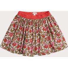 Dpam Παιδική Φούστα Πλισέ Floral Καφέ Κόκκινη 25W901M1JUP