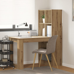 vidaXL Γραφείο Ξύλινο με Βιβλιοθήκη 122x67x145cm 3337264