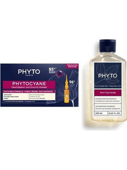 Phyto Phytocyane Promo Women Reactional Σετ Σαμπουάν 100ml & Αμπούλες 12x5ml κατά της Τριχόπτωσης 2τμχ