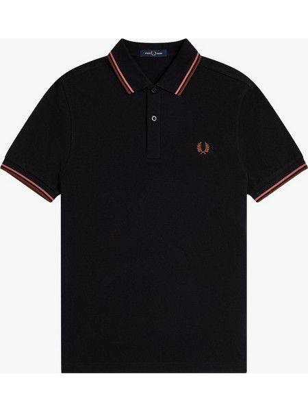Fred Perry Ανδρική Μπλούζα Polo Κοντομάνικη Μαύρη M3600-Y67