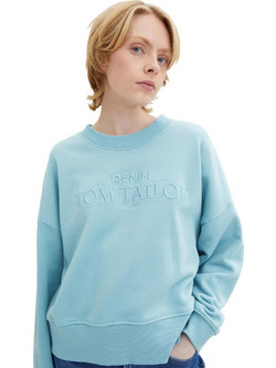 Tom Tailor Γυναικείο Φούτερ Oversized Γαλάζιο 1032938-30271